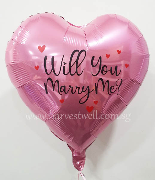 Customised Will You Marry Me Foil Balloon